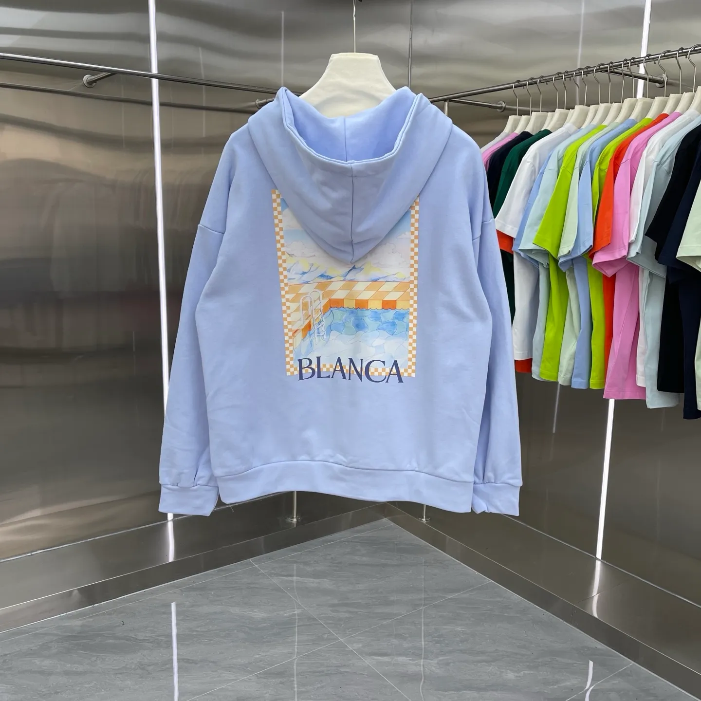 CASABLANCA + Factory ：Black White Blue Sizes：S M L XL XXL